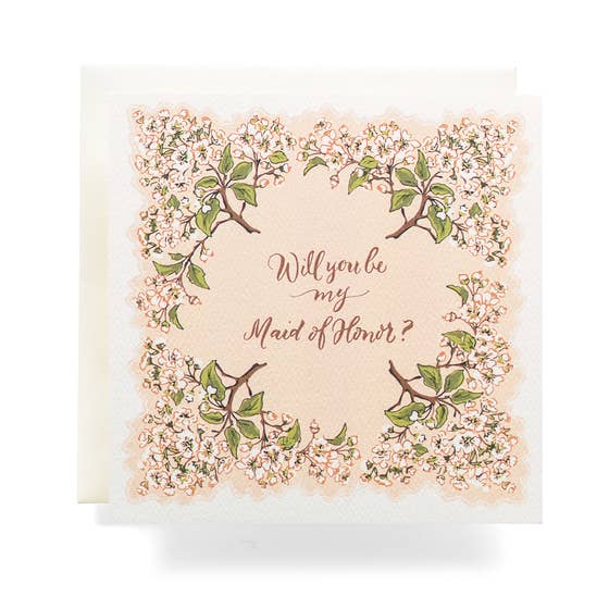 Handkerchief Maid Of Honor Greeting Card