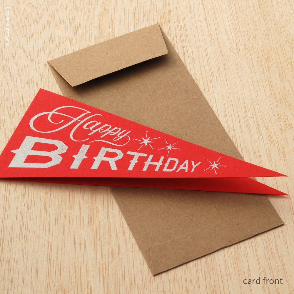 Happy Birthday Pennant Card
