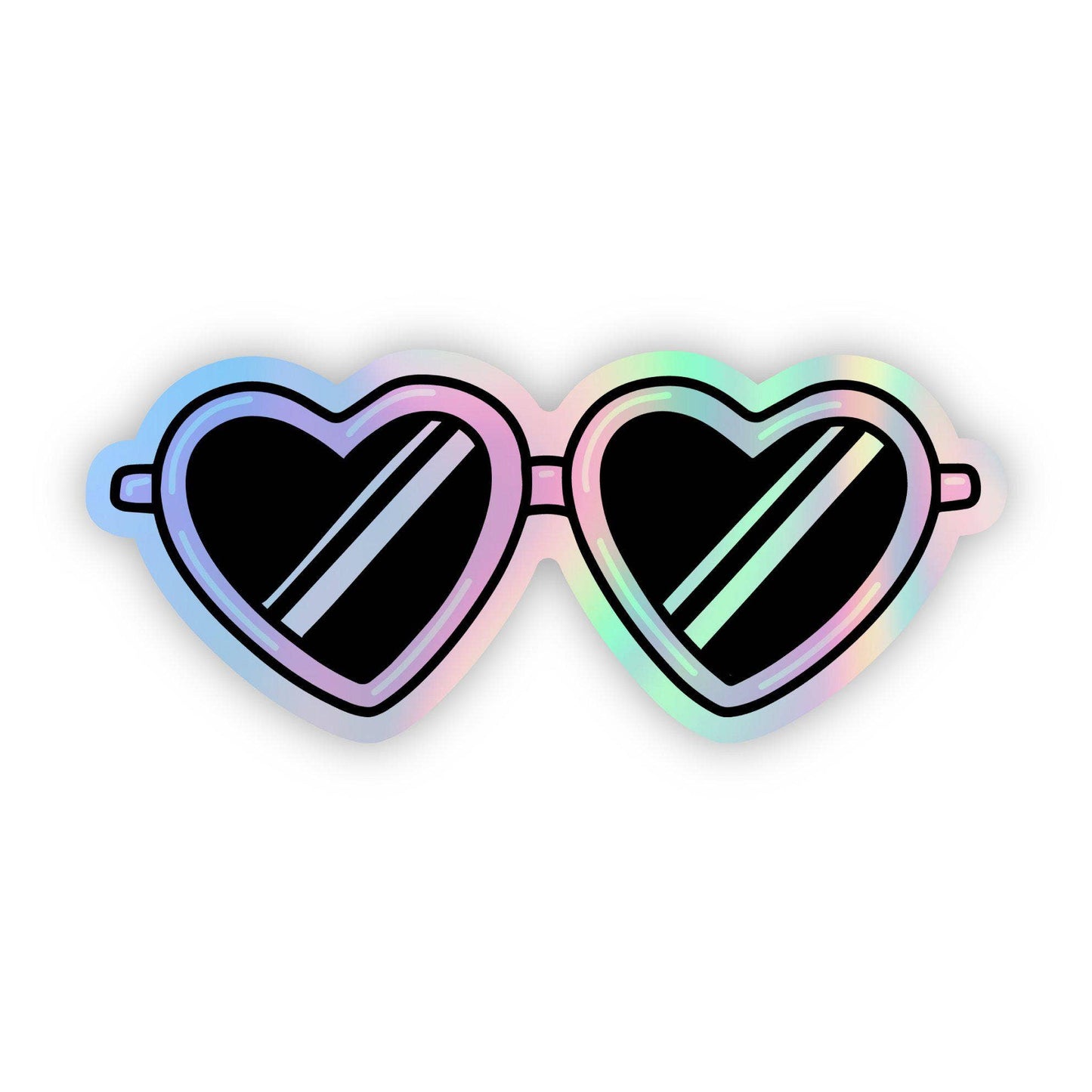 Heart Sunglasses - Holographic Sticker