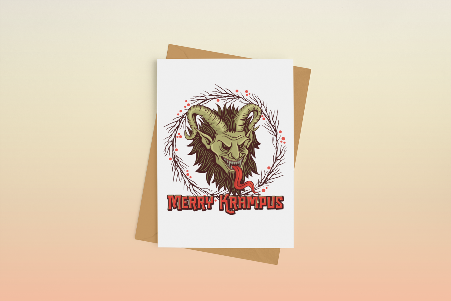 Merry Krampus Alternative Christmas Solstice Card
