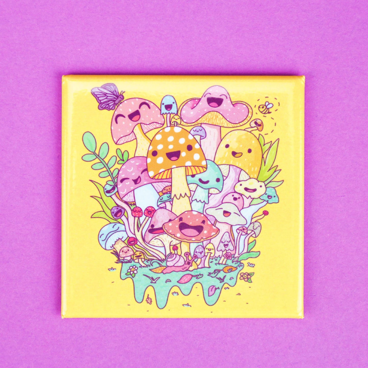 Happy Mushrooms Magnet