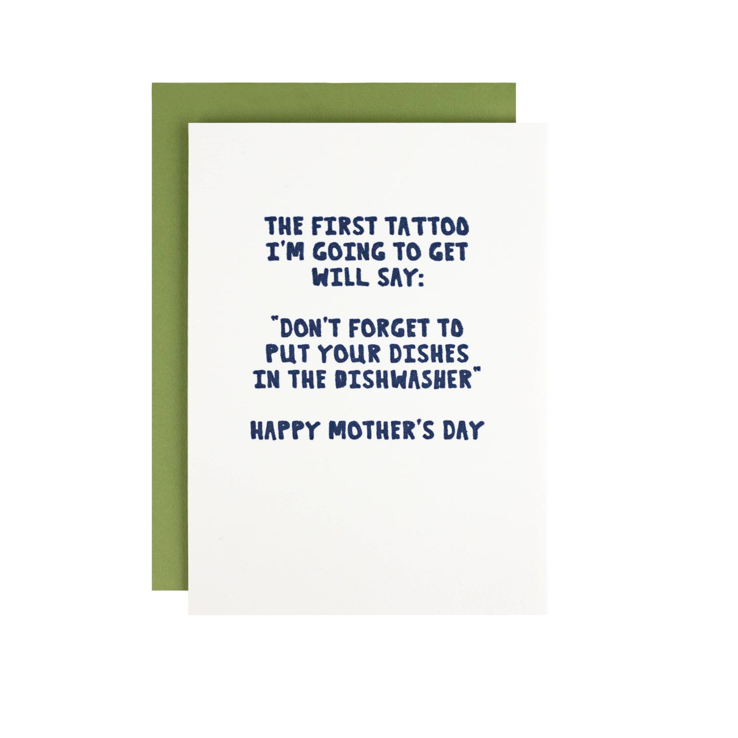 My First Tattoo Letterpress Card