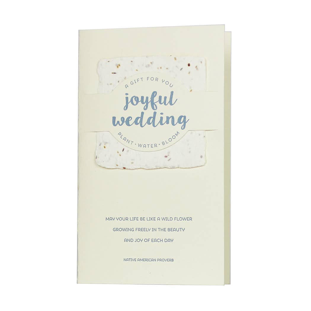 Joyful Wedding Wildflower Mix Letterpress Card