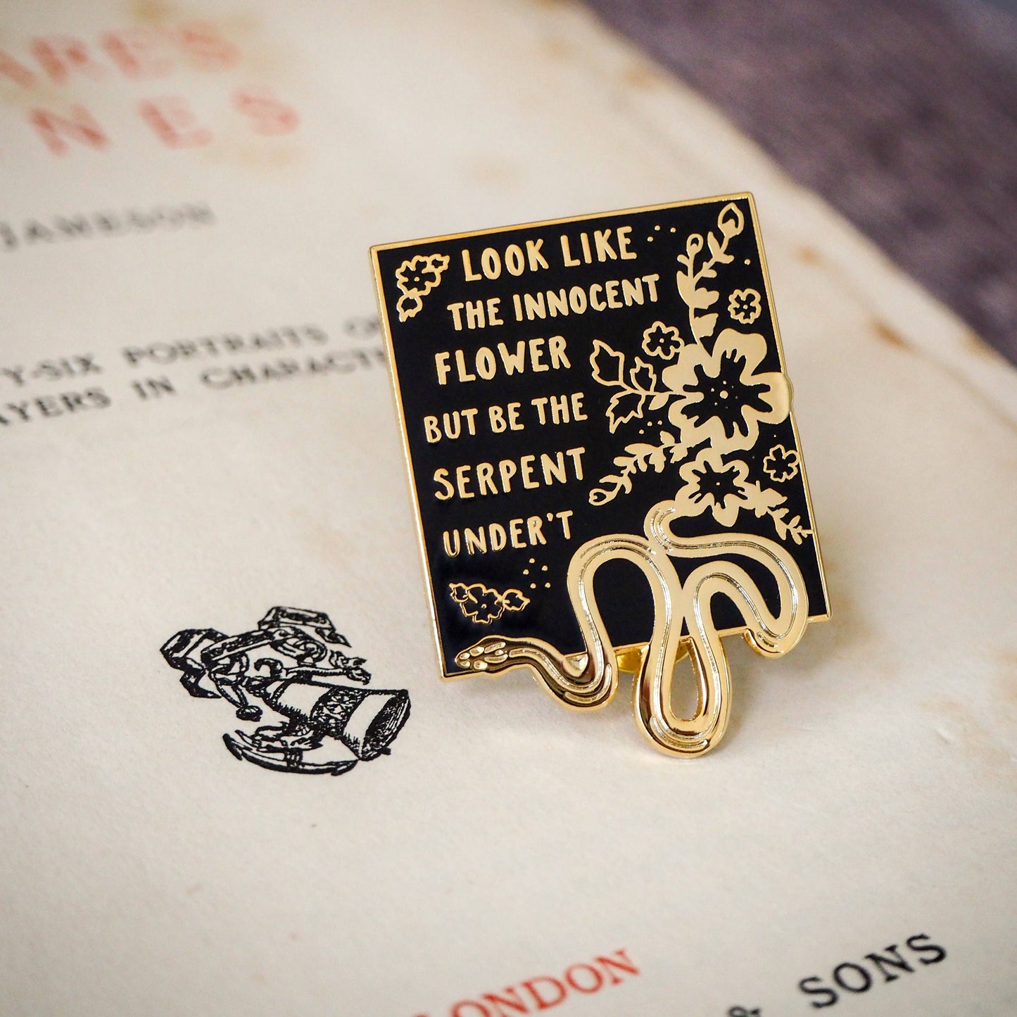 Lady Macbeth Snake Enamel Pin