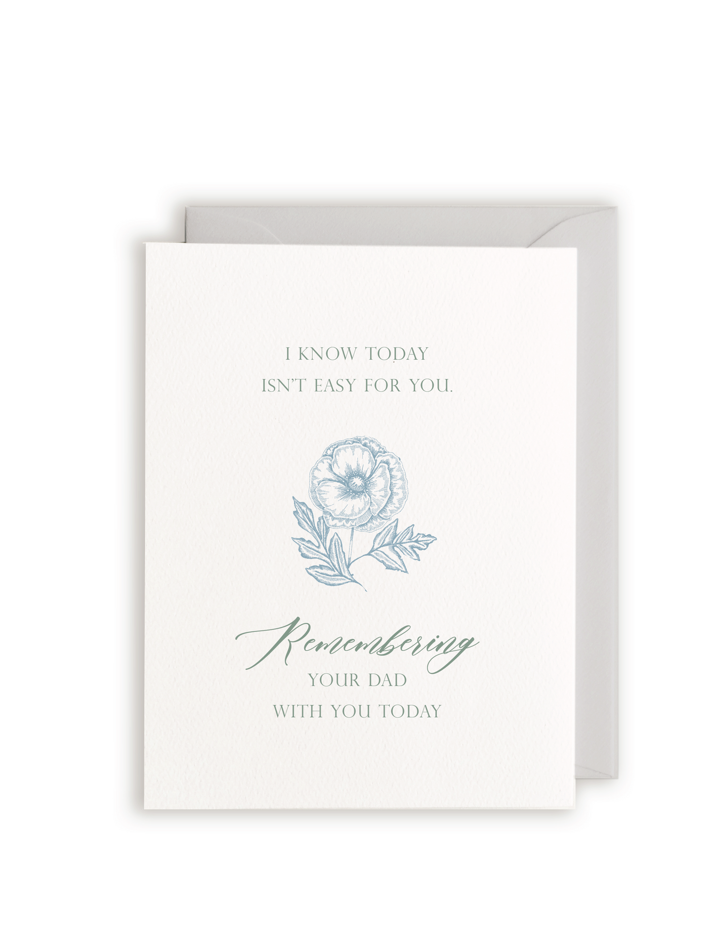 Remembering Your Dad With You Today Letterpress Card