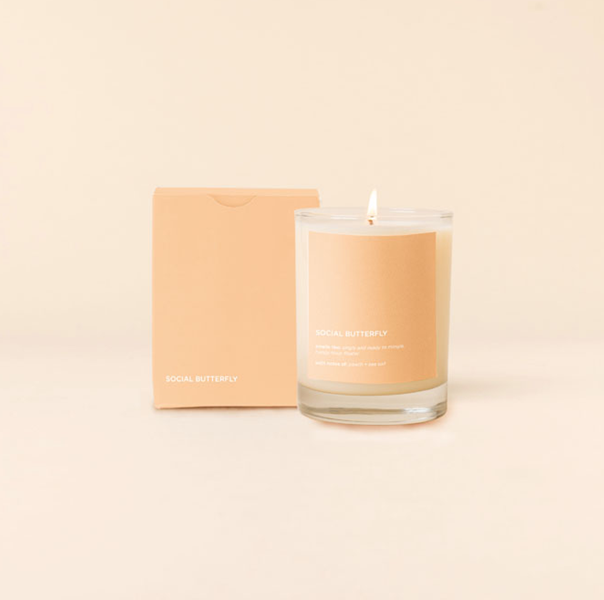 Social Butterfly Candle - Rocks Glass