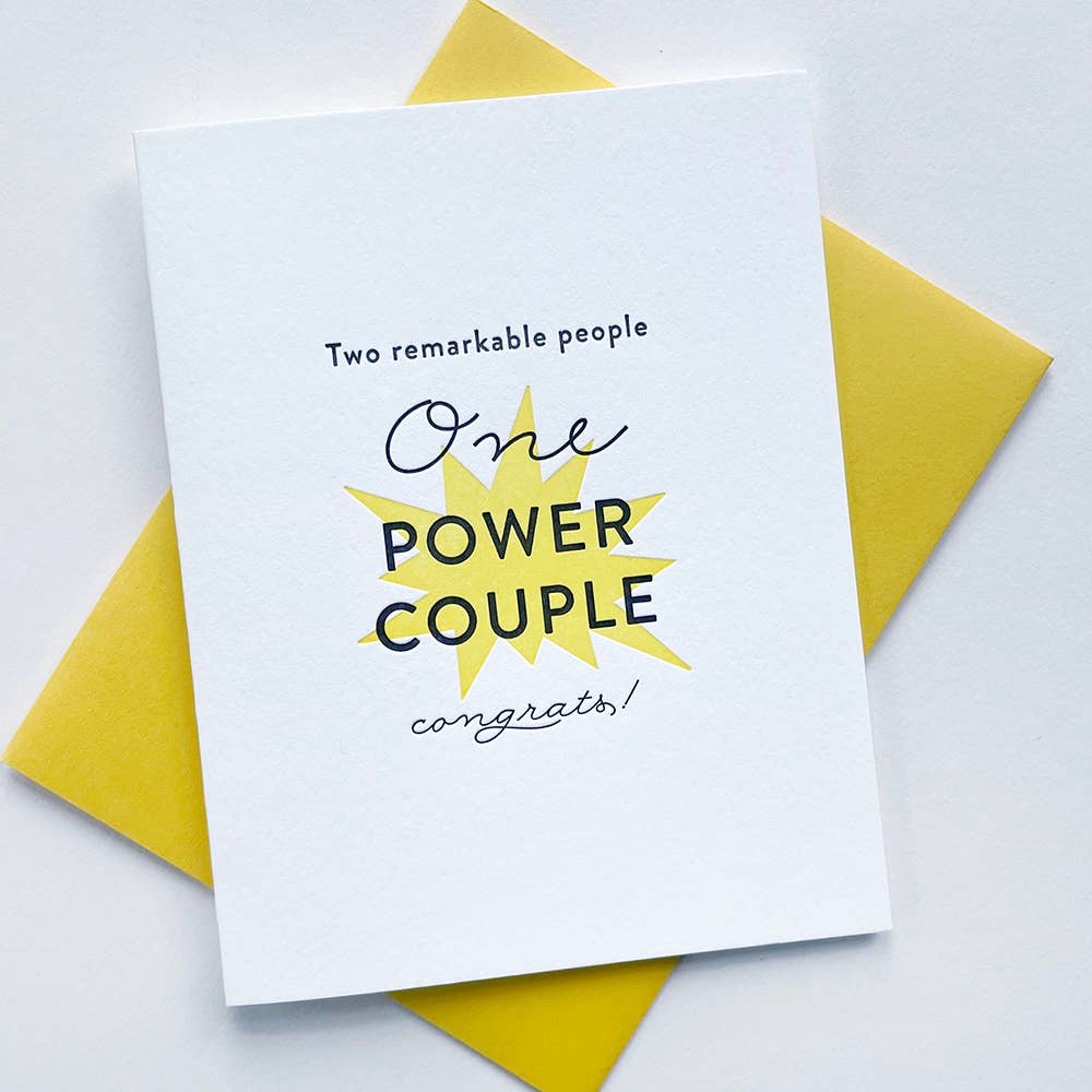 Power Couple Wedding Card