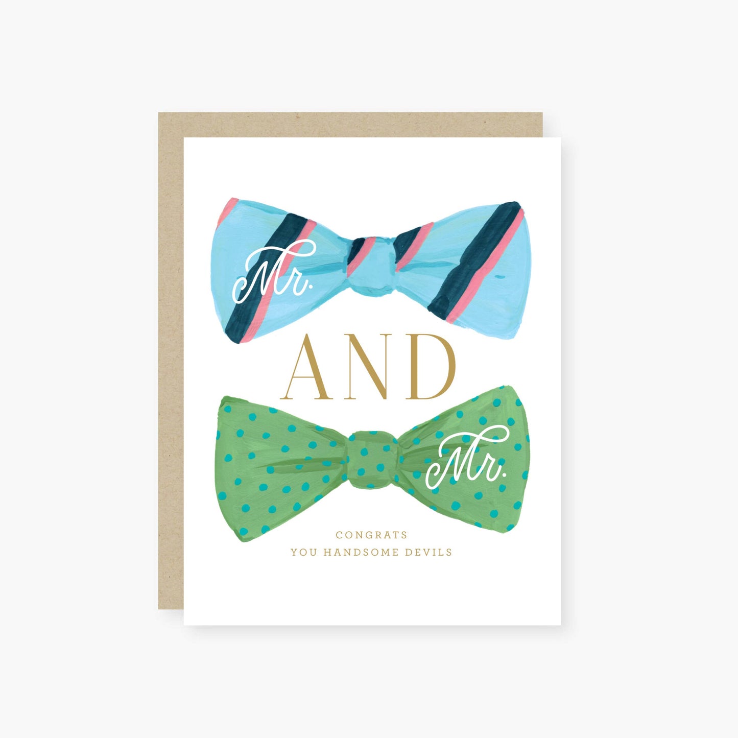 mr & mr ( handsome devils ) wedding card