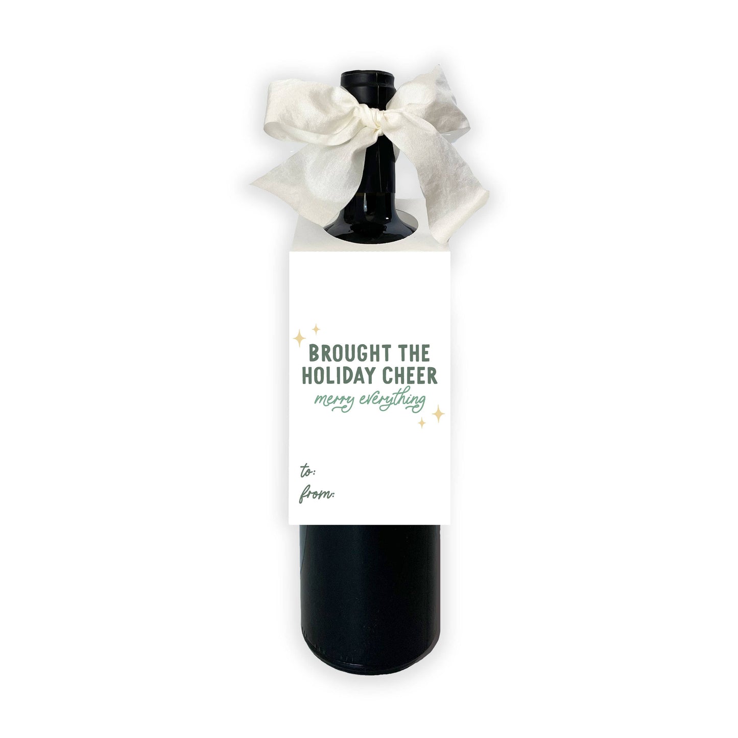 Merry Everything Boozy Wine Gift Tag Set