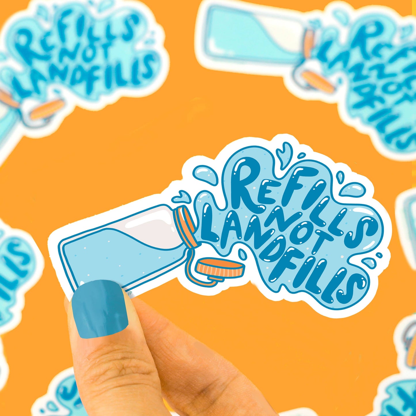 Refills Not Landfills Vinyl Sticker