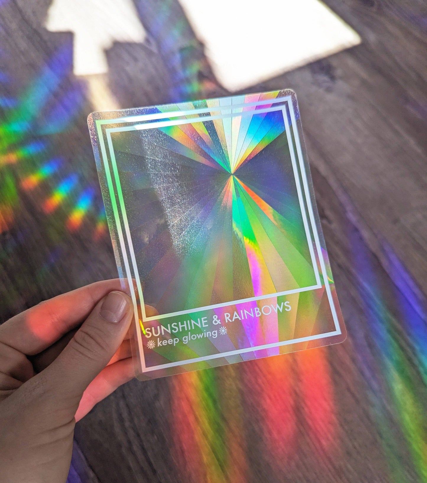 Sunshine & Rainbow Suncatcher Prism Sticker