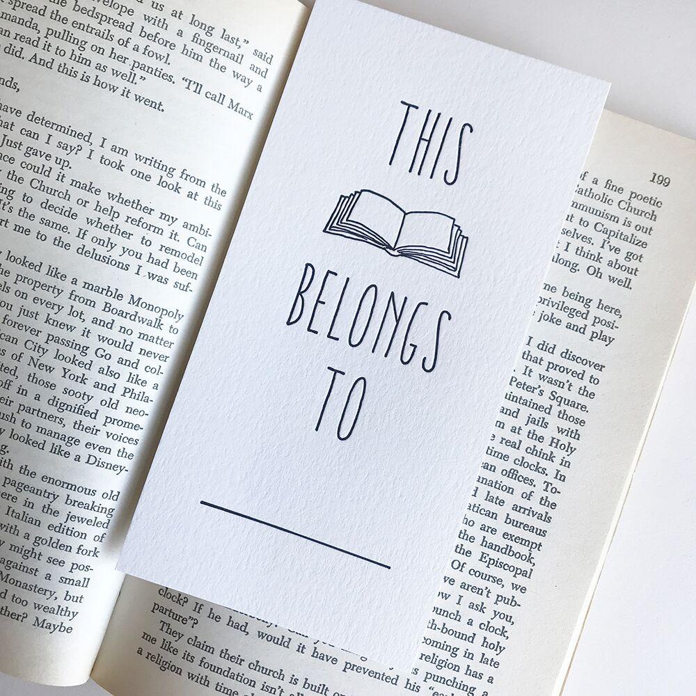 This Book Belongs To Bookmark