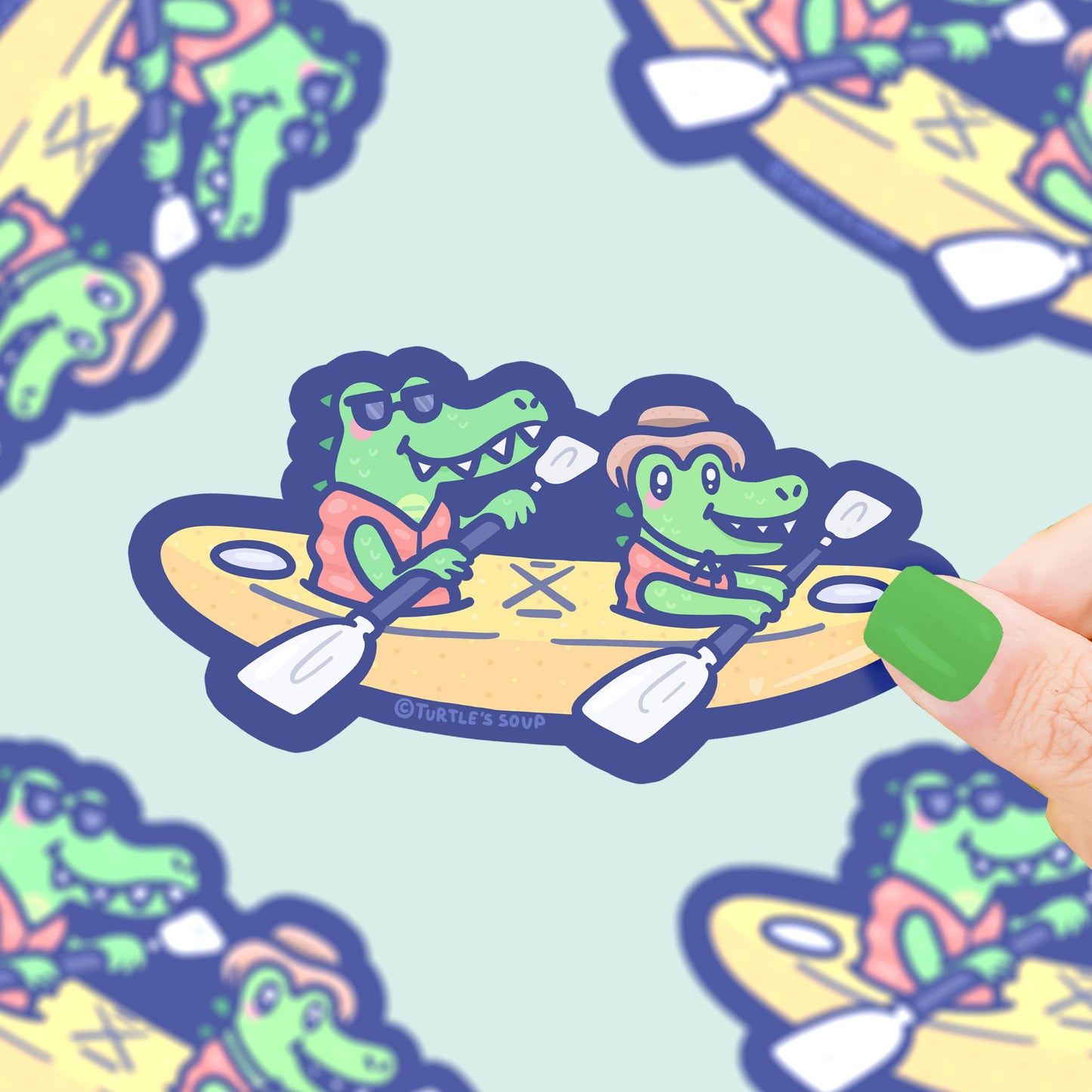 Alligators Kayaking Sticker