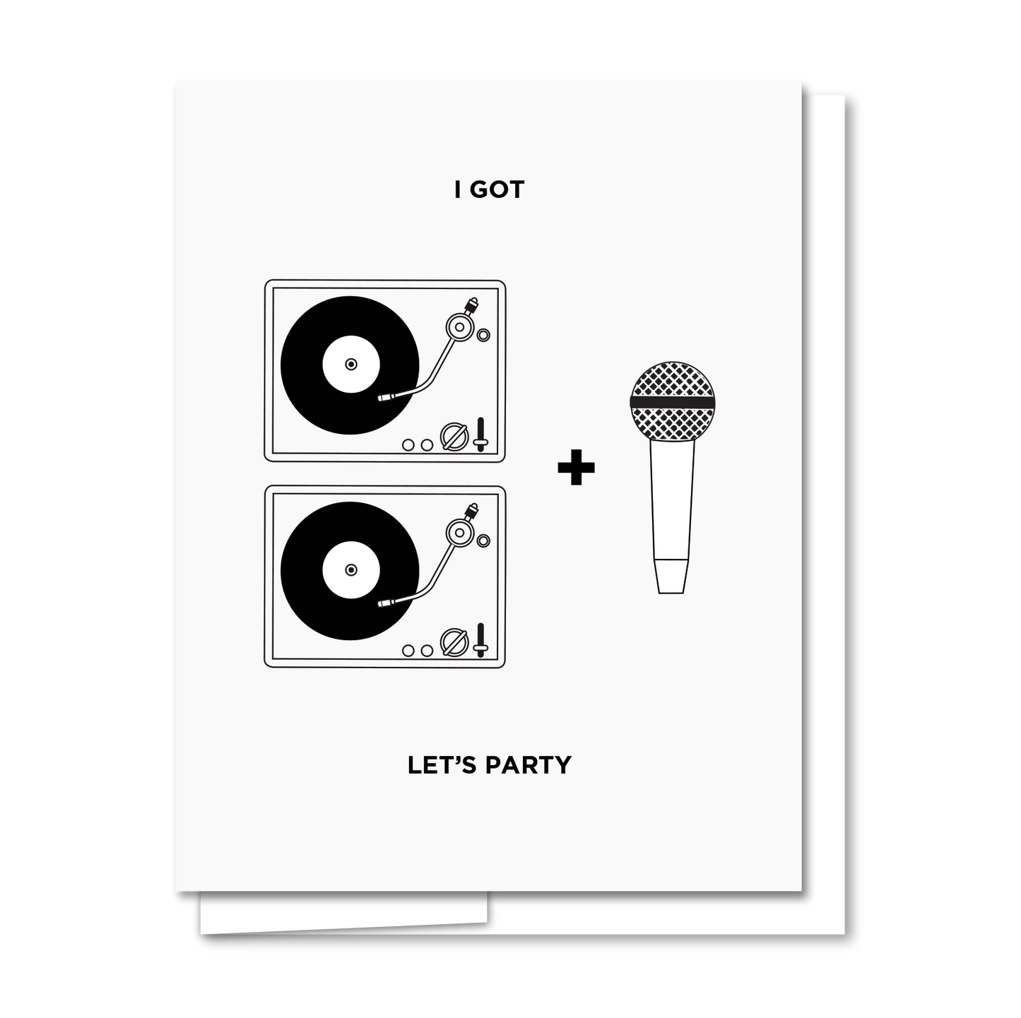 2 Turntables Congratulations Card