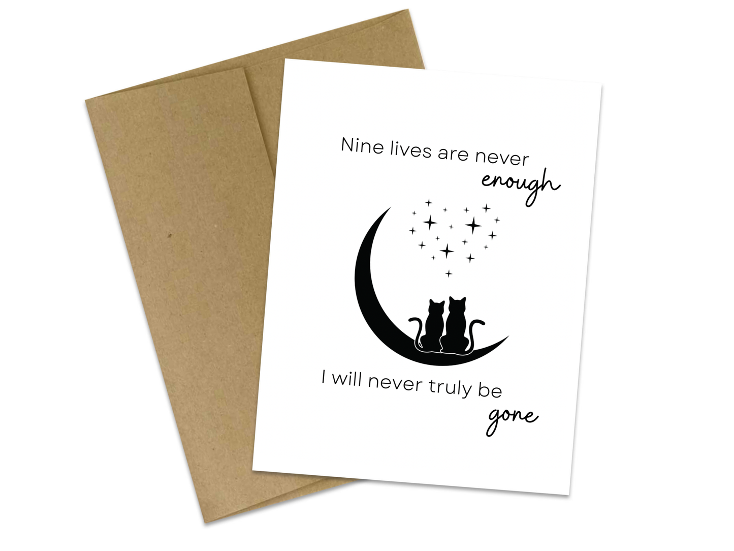 Nine Lives Sympathy Card