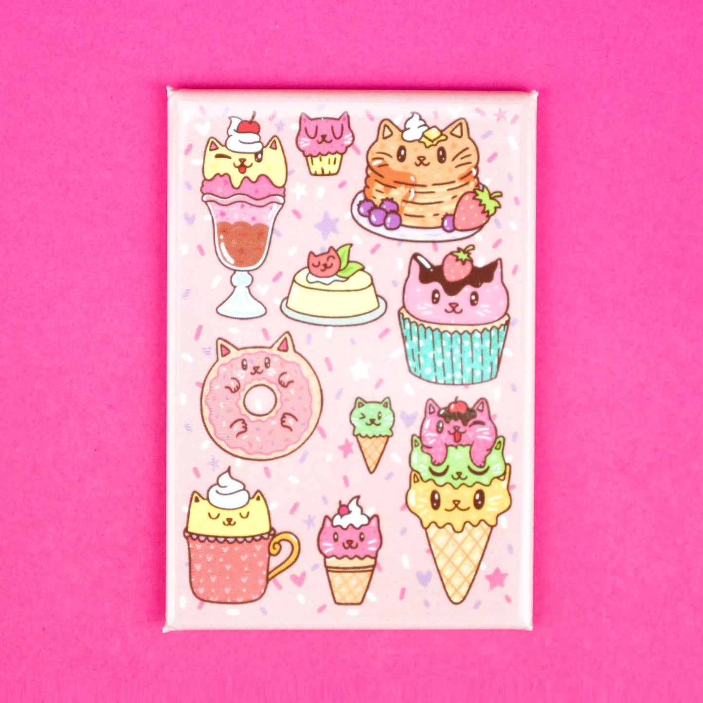 Dessert Kitties Fridge Magnet