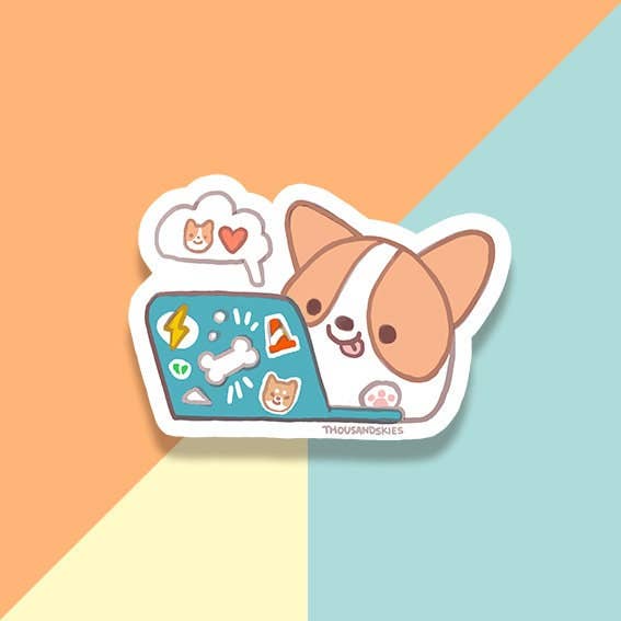 Corgi laptop