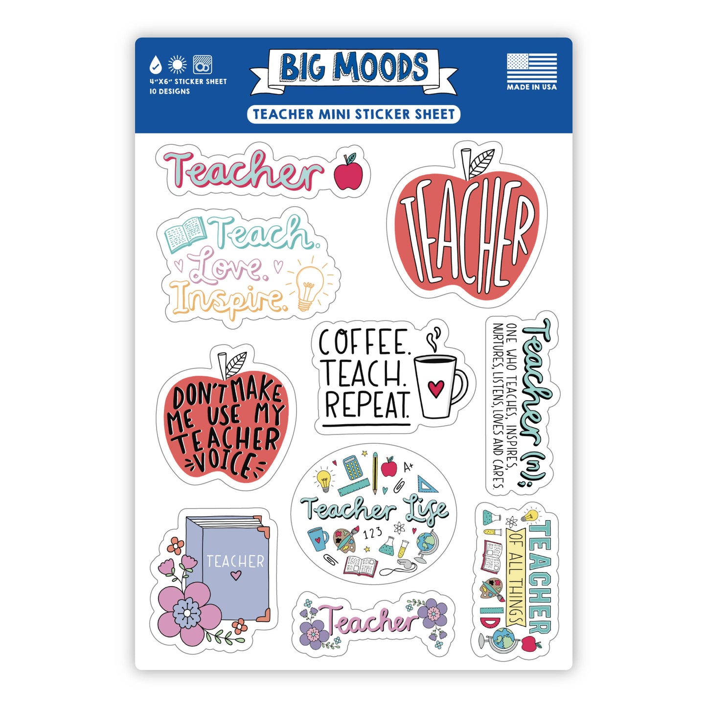 Teacher Mini Sticker Sheet