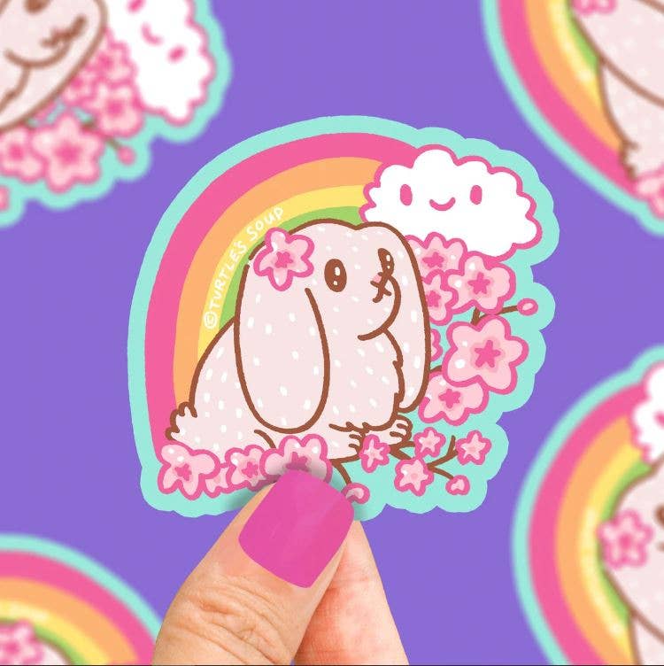 Rainbow Rabbit Vinyl Sticker
