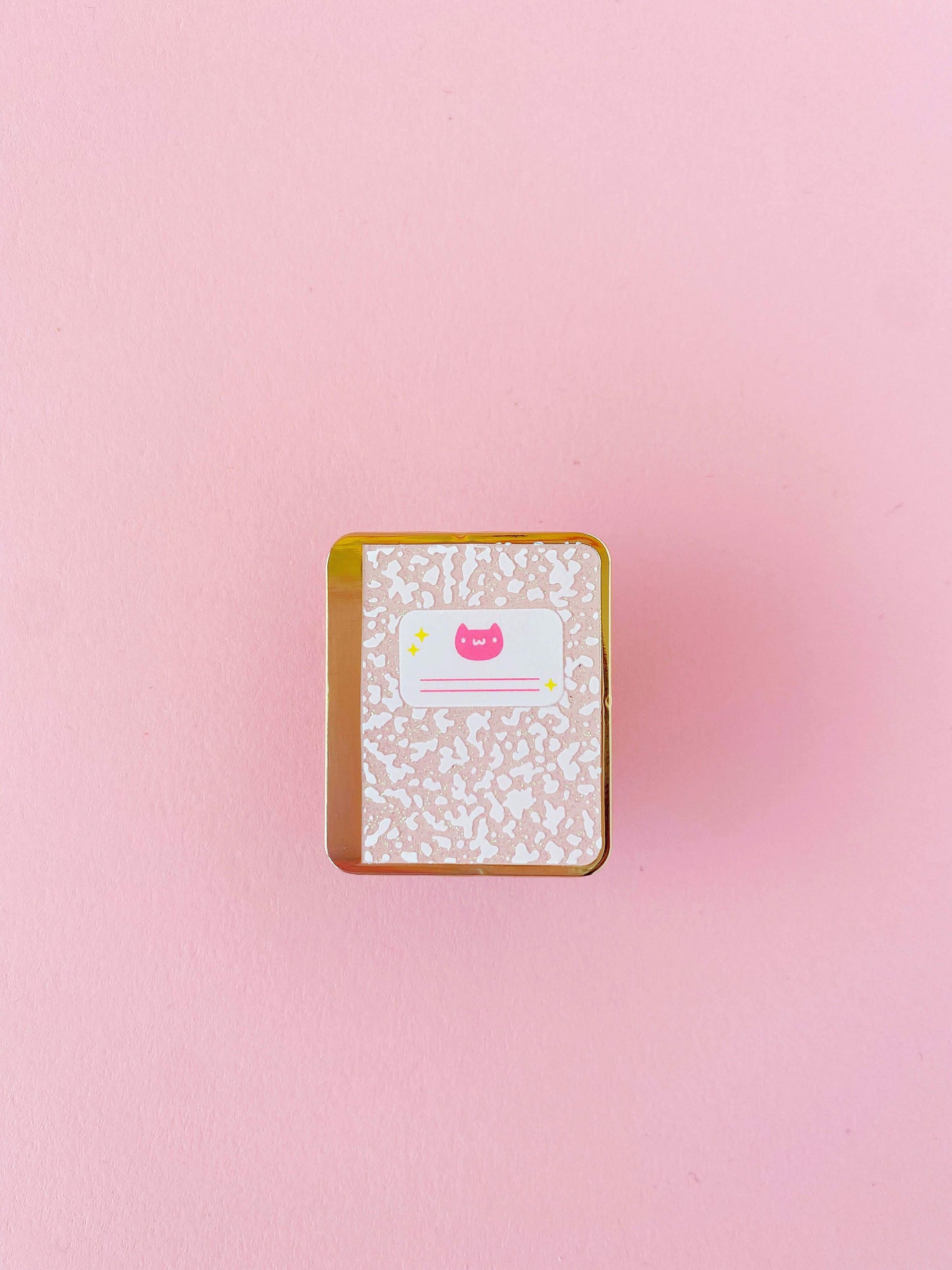 Cat Composition Book Enamel Pin • Limited Edition