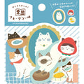 Watashi Biyori Flake Stickers- Cats