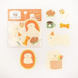 Watashi Biyori Flake Stickers- Dogs