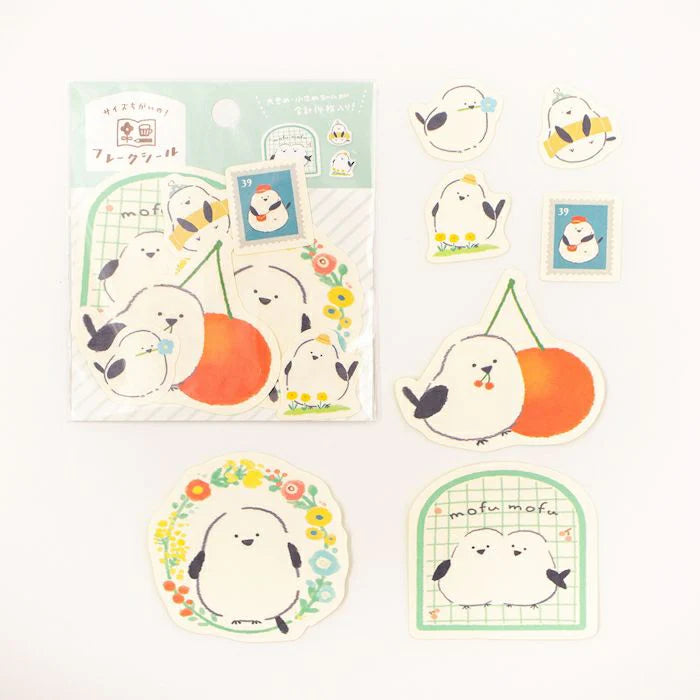 Watashi Biyori Flake Stickers- Fluffy Bird