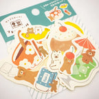 Watashi Biyori Flake Stickers- Helpful Bears