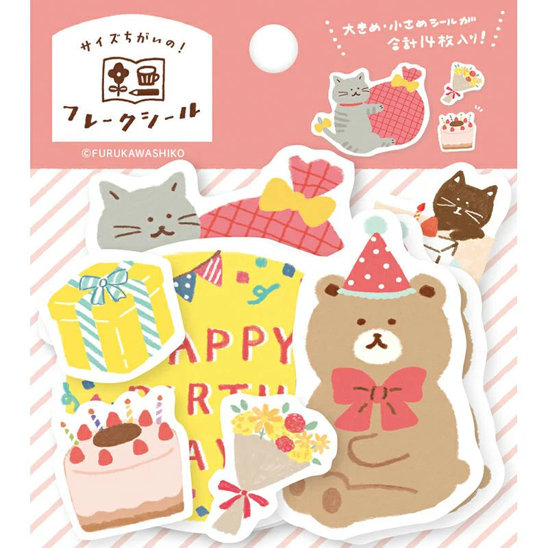 Watashi Biyori Flake Stickers- Celebrations