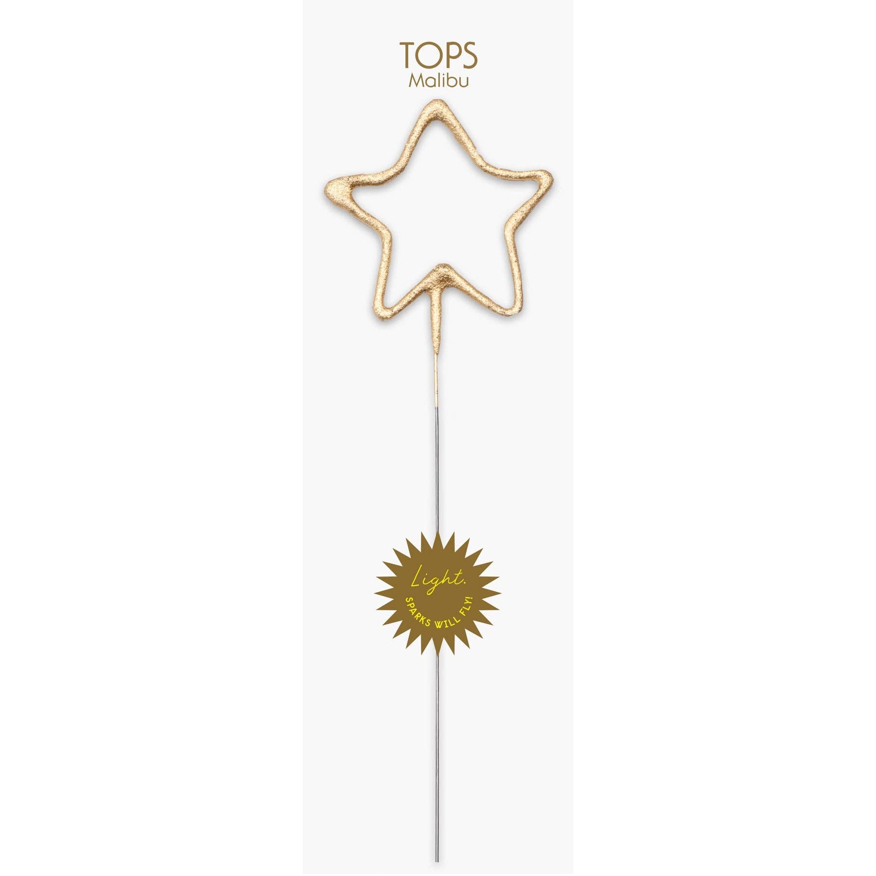 Big 8" Gold Star Sparkler Wand Card - Celebrate