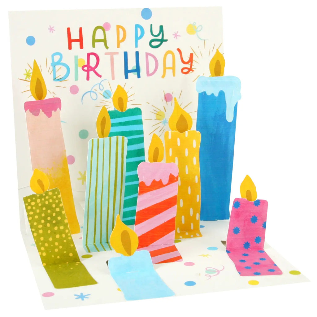 Colorful Birthday Candles Pop‑Up Birthday Card