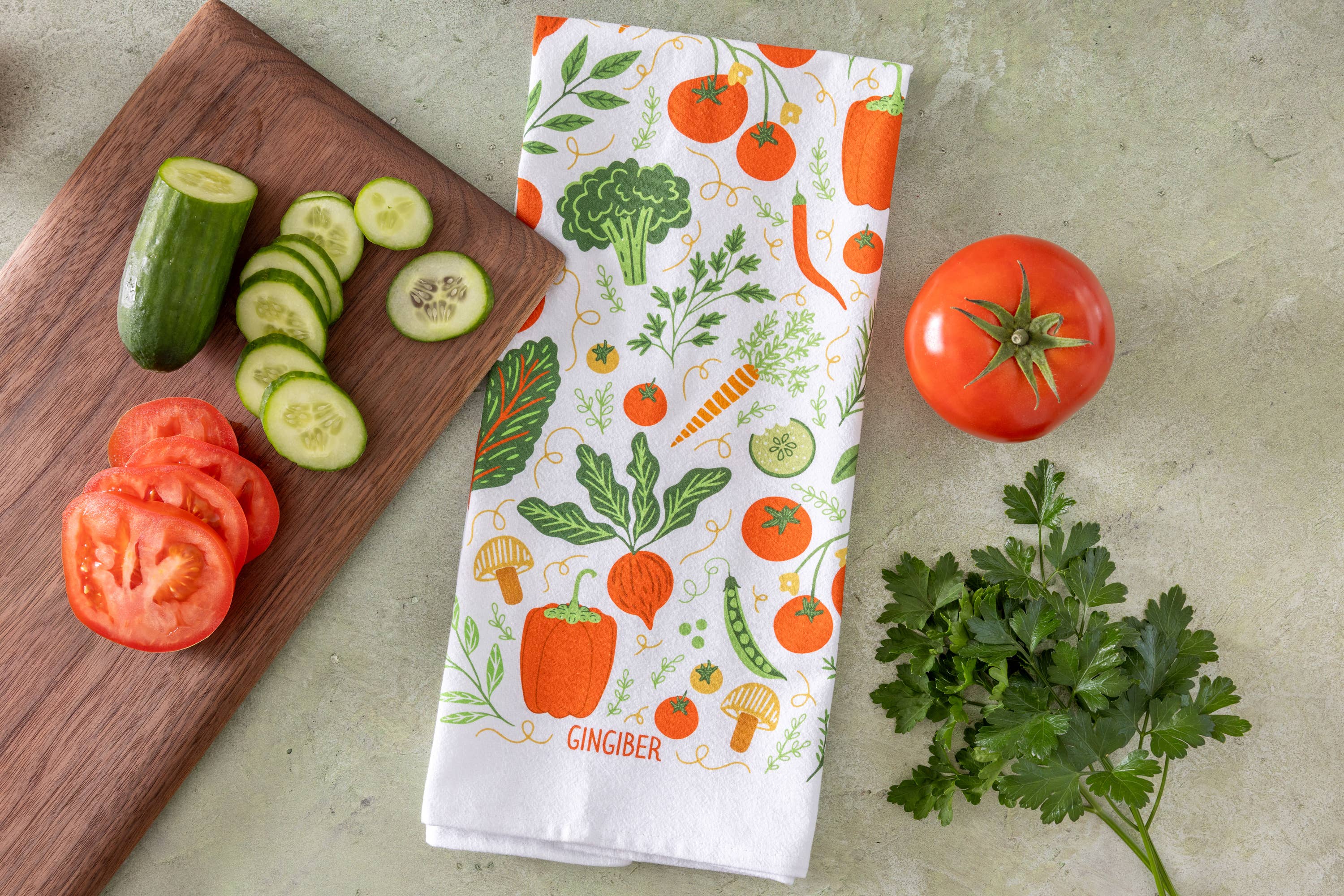 Vegetable Tea Towel - Garden Kitchen