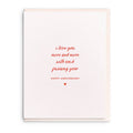 Each Passing Year, Letterpress Anniversary Card