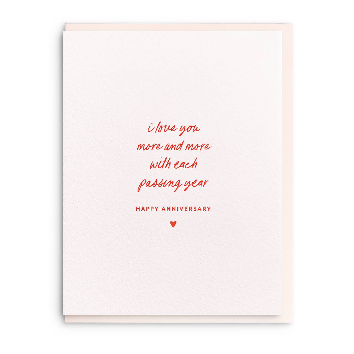 Each Passing Year, Letterpress Anniversary Card