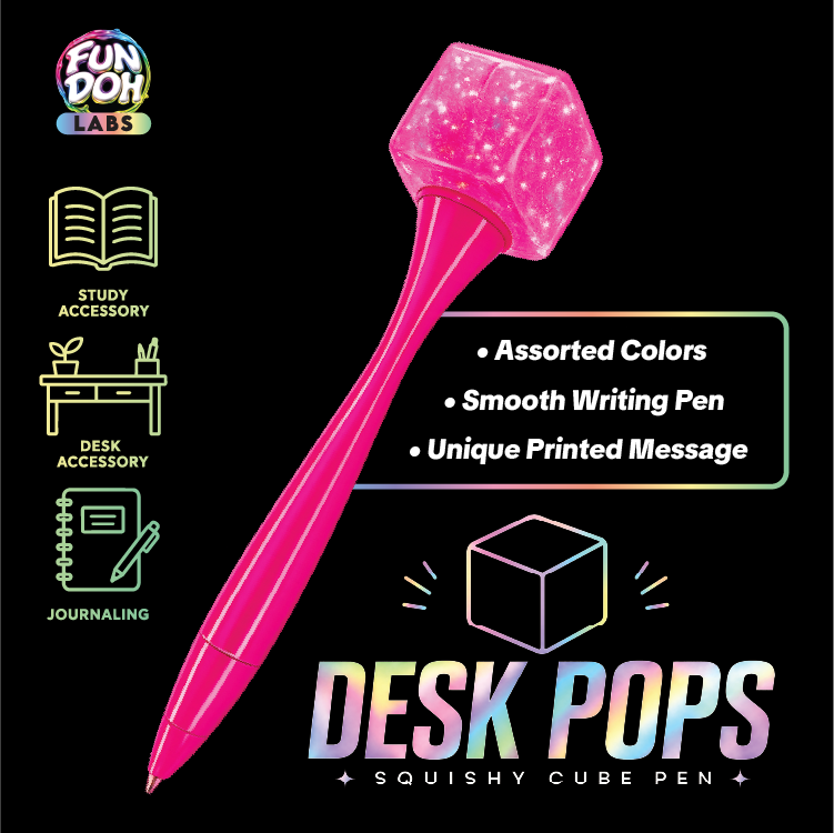 Fun Doh Desk Pops Squishy Cube Pen