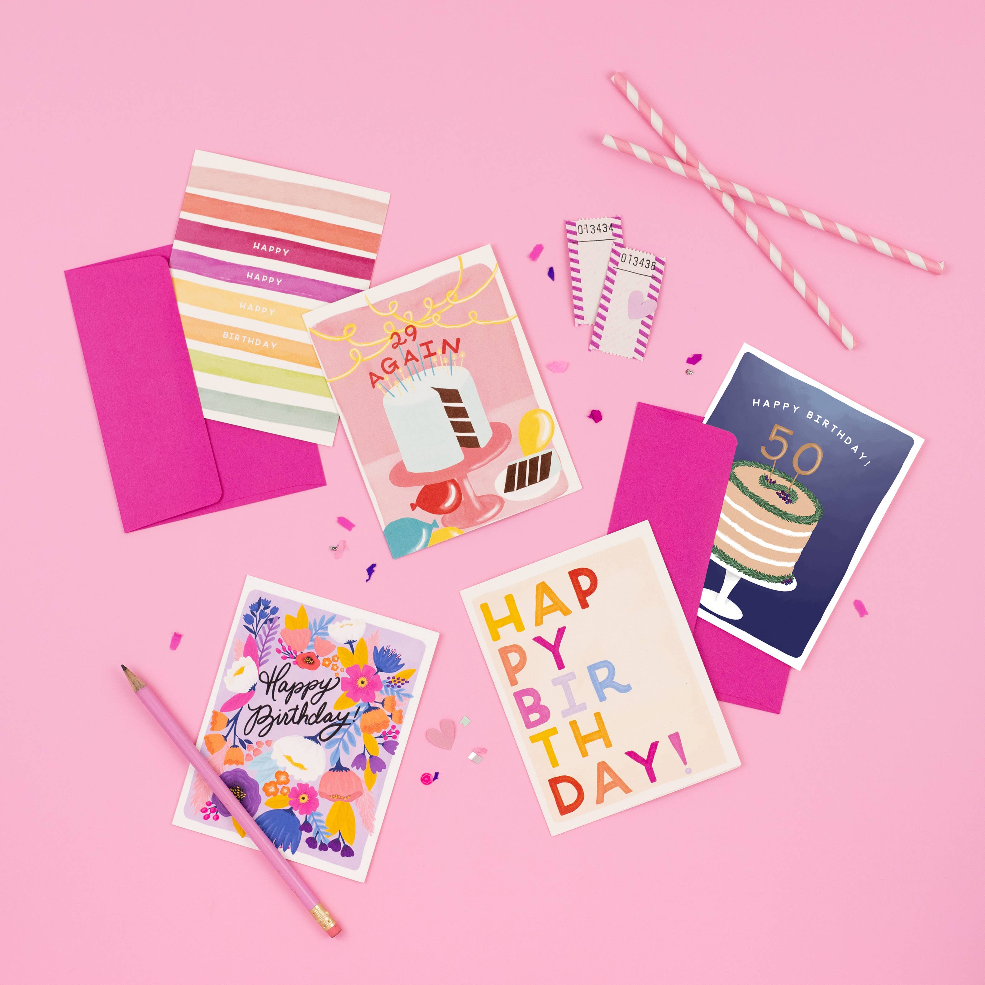 Happy 50th Birthday Cake Card