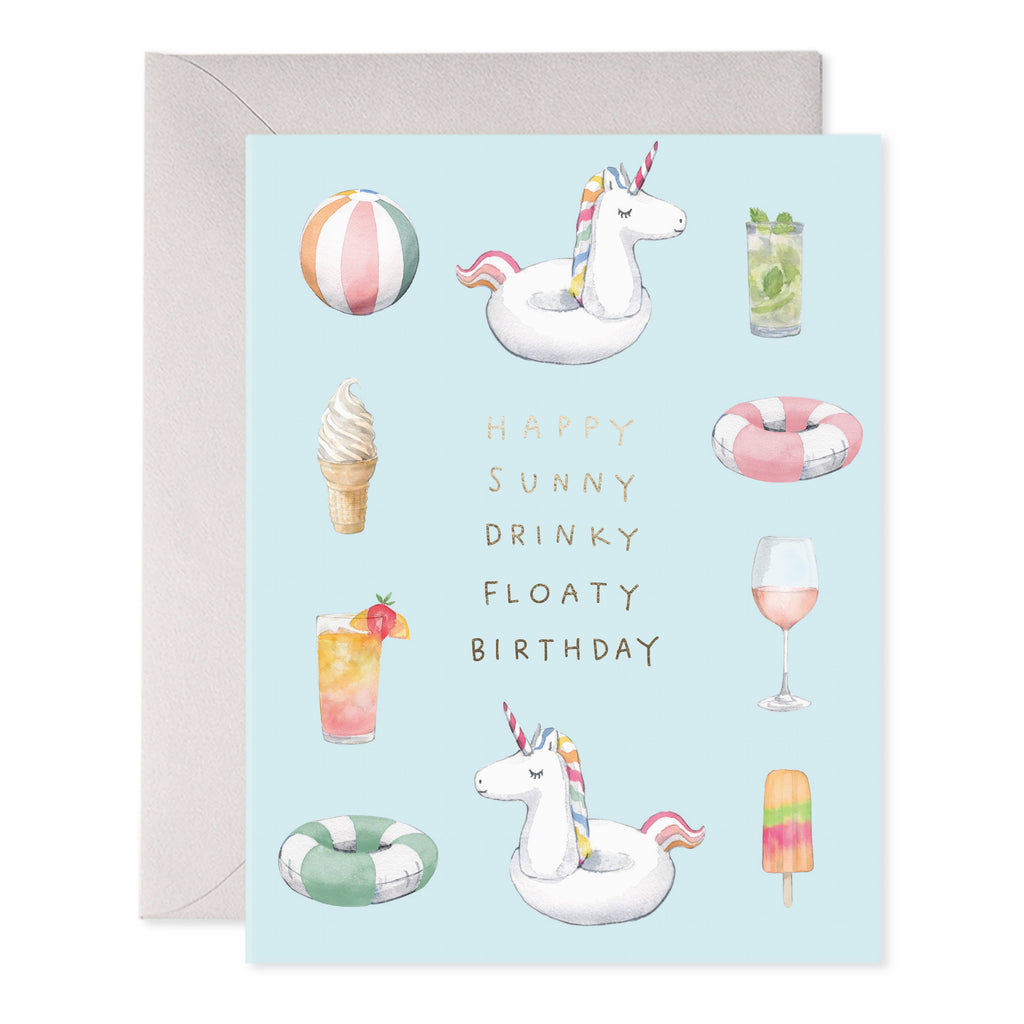 Pool Party Birthday Greeting Card