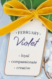 Violet Pop-Up Flower Card with Ribbon Embellishment