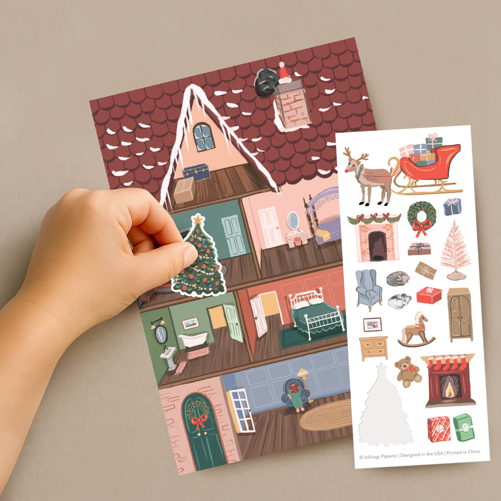 Sticker Scene Card - Holiday House