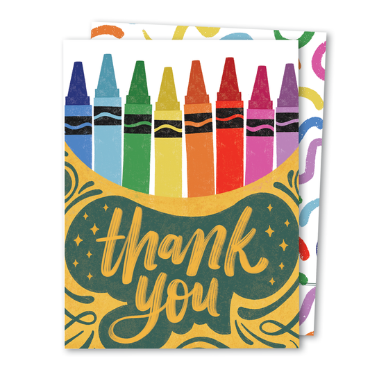 Bright Crayon Thank You Card