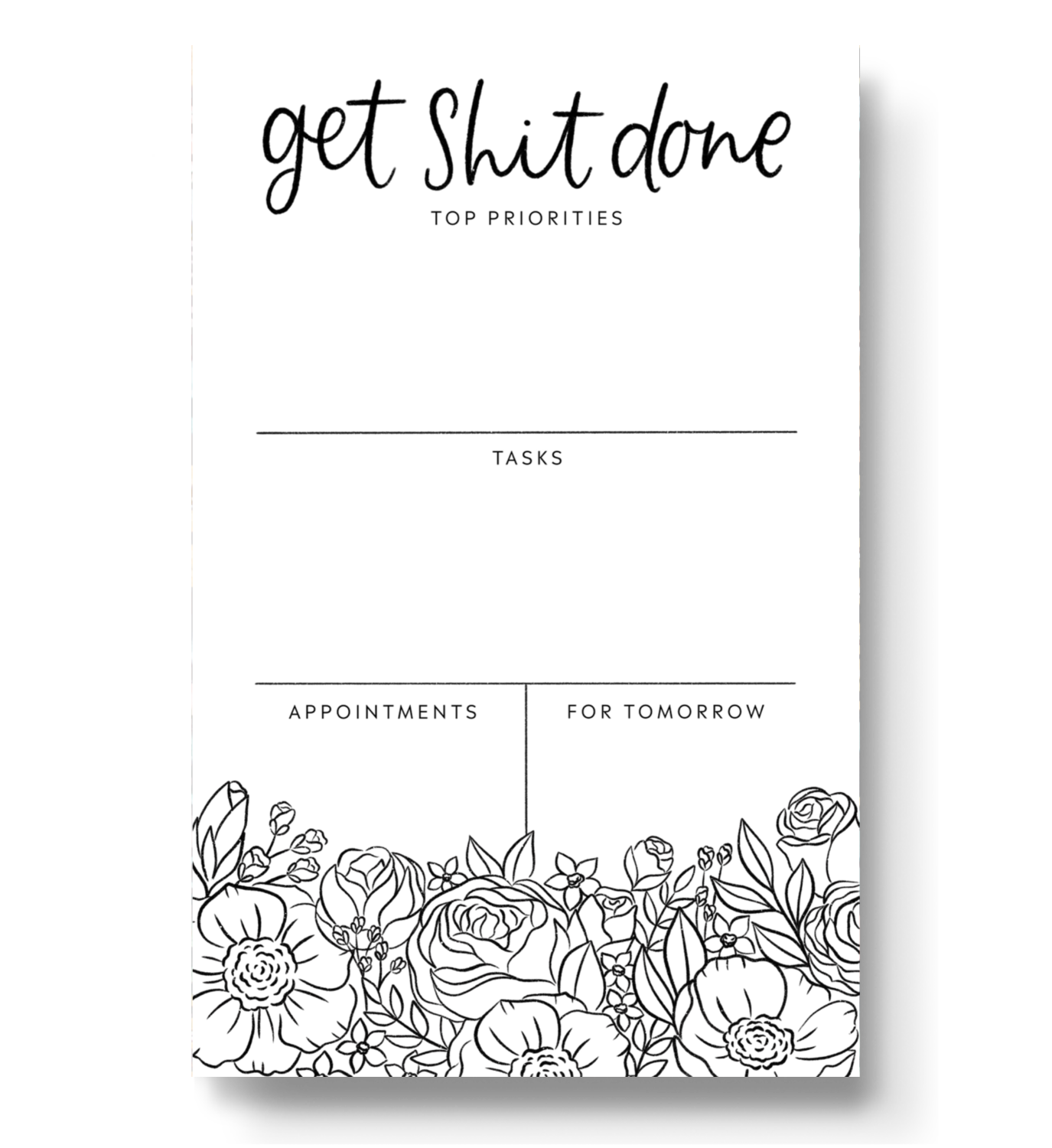 Get Shit Done Daily Planner Notepad, 8.5x5.5 in.