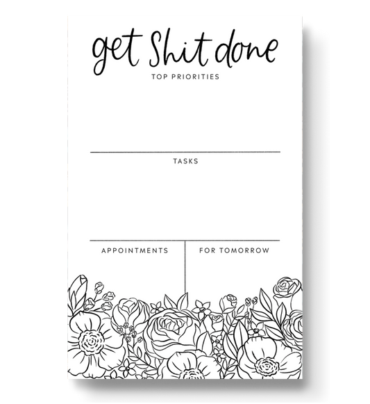 Get Shit Done Daily Planner Notepad, 8.5x5.5 in.