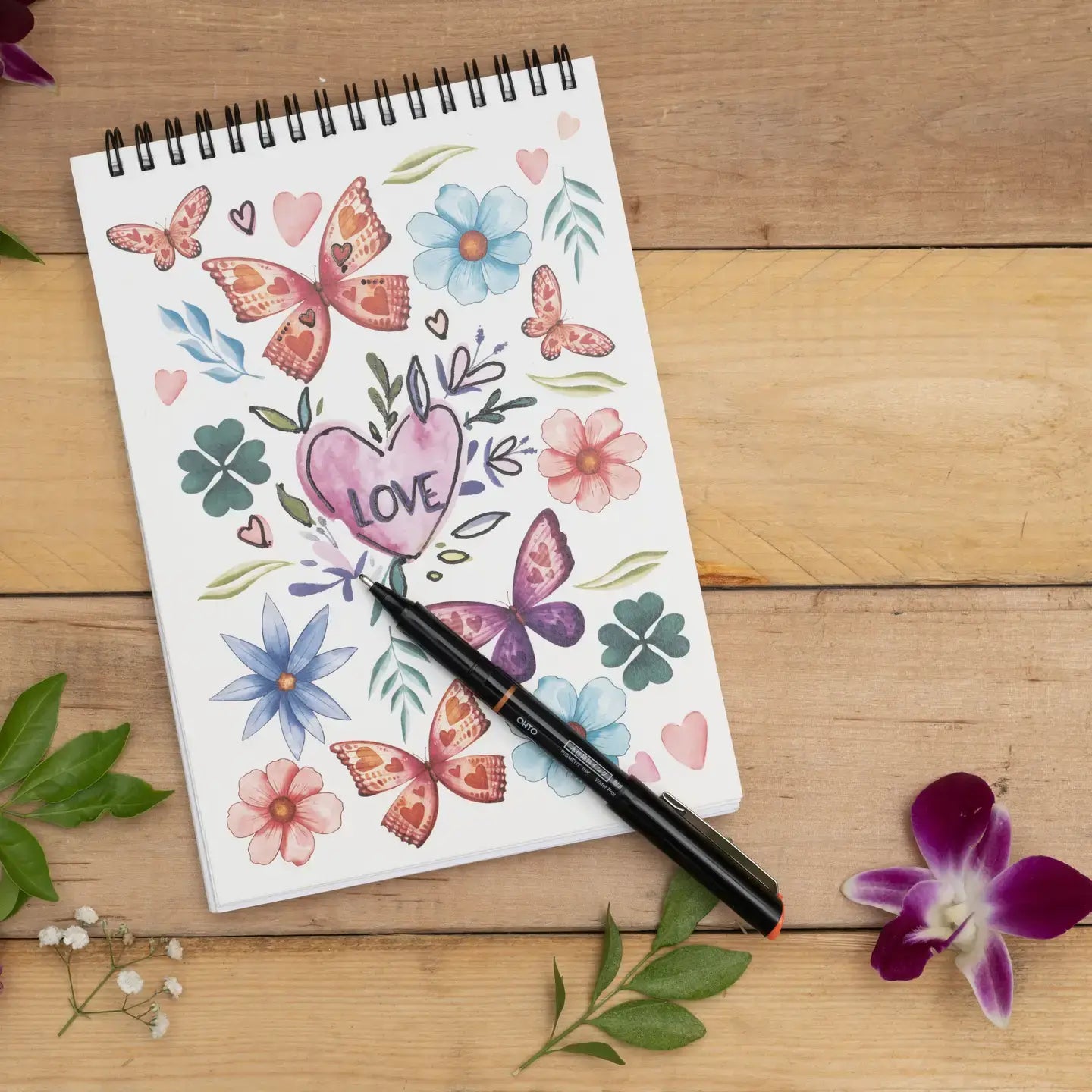 Floral Adult Coloring Book  -  A5 (Casepack of 5)