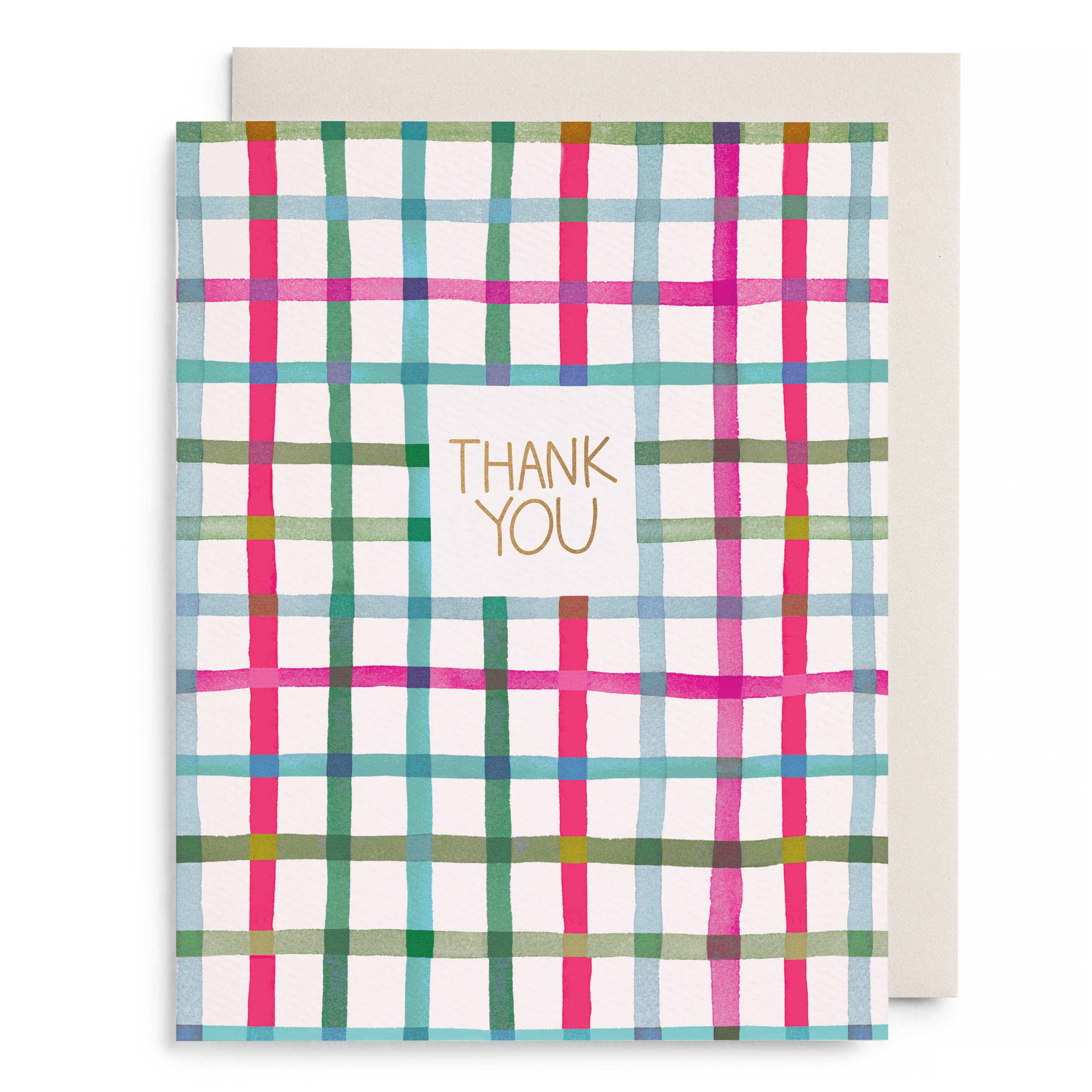 Happy Plaid Thank You Boxed Card Set