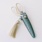 Ivory and Gold Heirloom Scissors with Case -  Dusk Blue