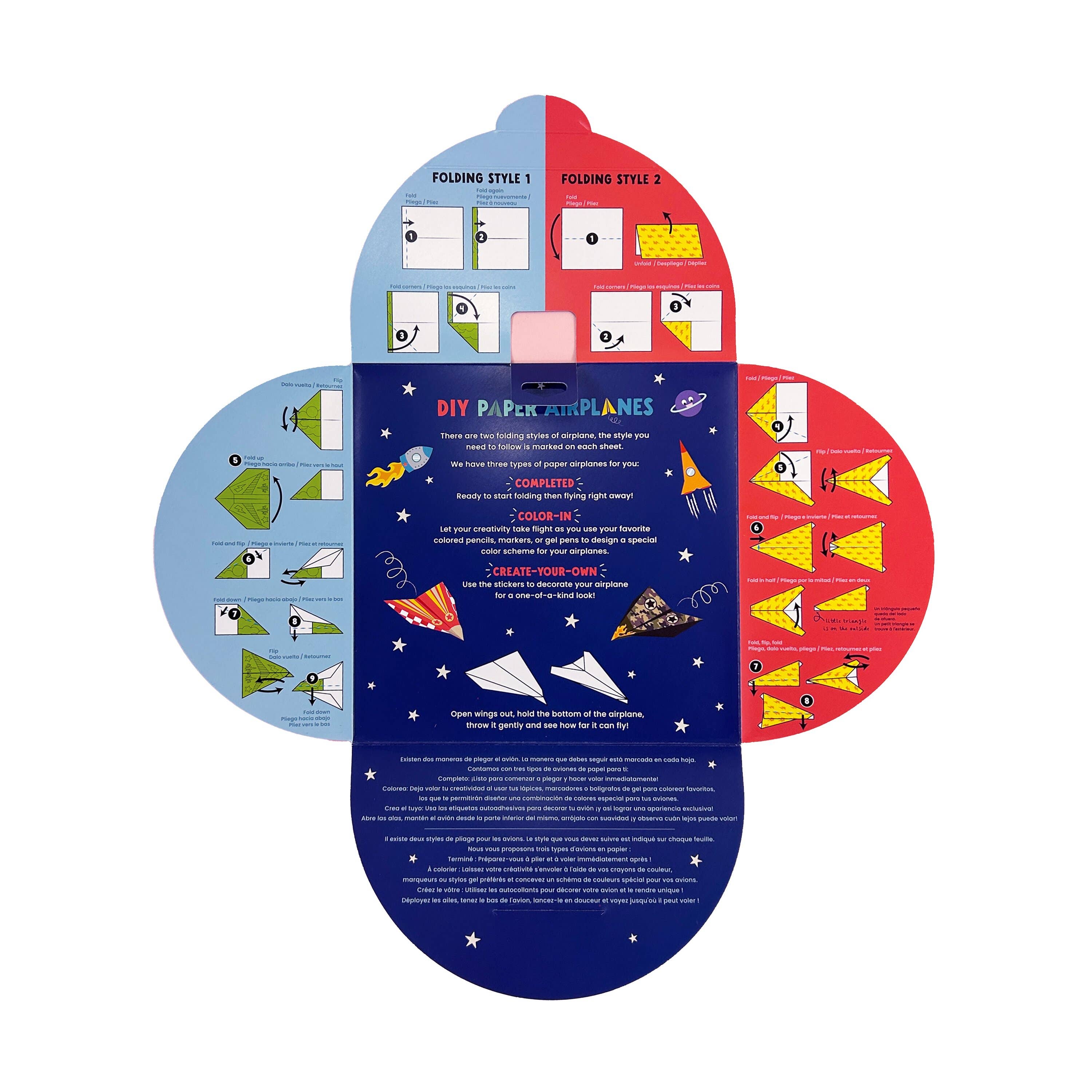 DIY Paper Air Planes Activity Kit - Set of 24 Designs