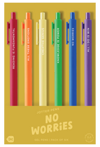 No Worries Jotter Pens - Set of 6