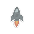 Rocket Ship Vinyl Sticker (Mini Sticker)