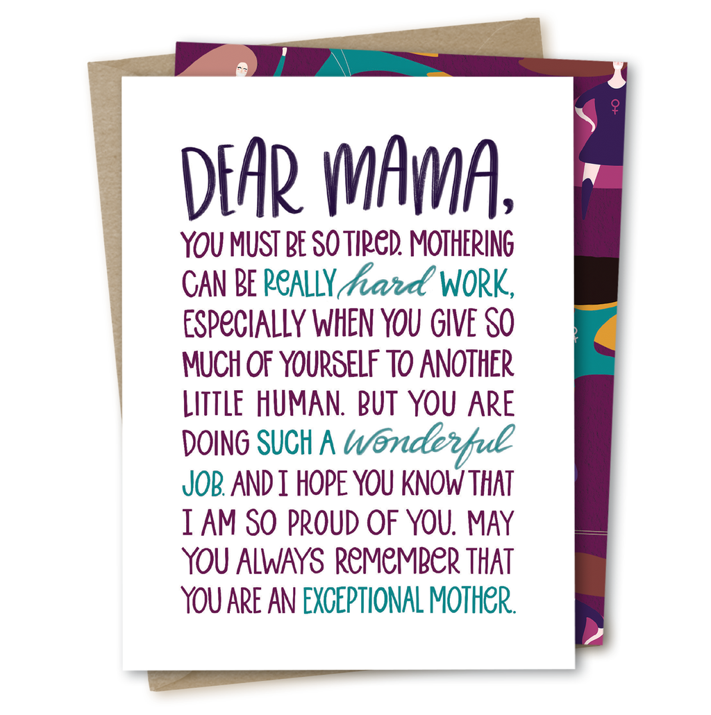 Dear Mama Supportive Parenting Card