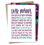 Dear Mama Supportive Parenting Card